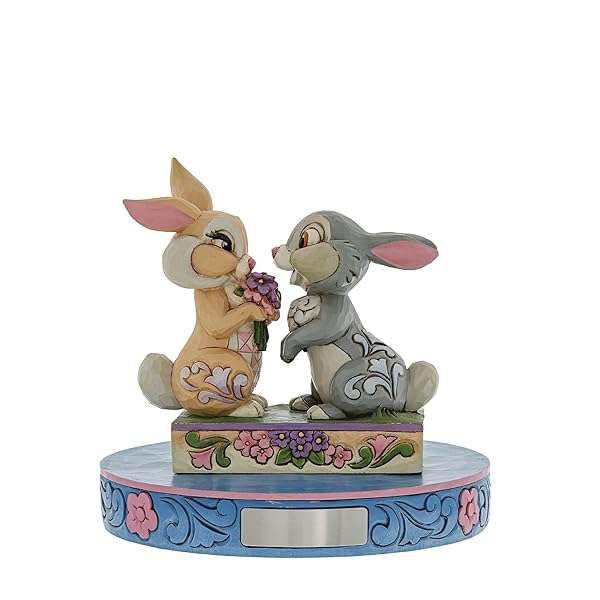 "Enesco Disney Traditions Jim Shore Bambi Thumper Blossom Bunny Figurine - Handcrafted 4" Collectible Home Decor"