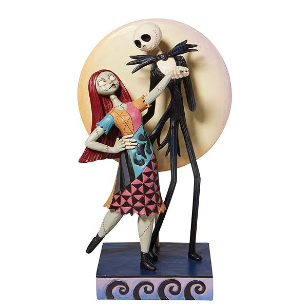 Enesco Disney Traditions Jim Shore Jack & Sally Moonlit Dance Figurine - 9 Inch Collectible from The Nightmare Before Christmas