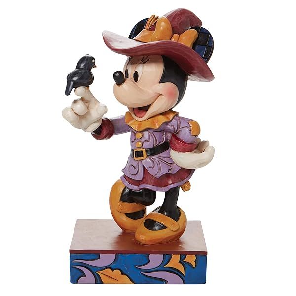 Enesco Jim Shore Disney Traditions Halloween Minnie Mouse Scarecrow Figurine - 6.5 Inch Multicolor Collectible