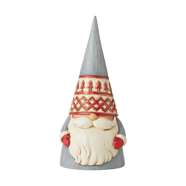 Enesco Jim Shore Nordic Noel Gnome Figurine - 6.1 Inch God Jul Tree Hat Decor