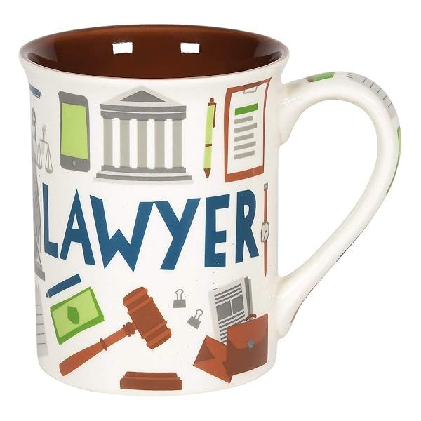 Enesco Our Name is Mud Lawyer Coffee Mug - 16oz Multicolor Gift for Legal Professionals