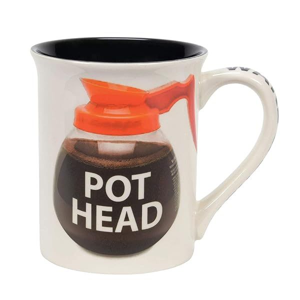Enesco Our Name is Mud Pot Head Wake and Brew Coffee Mug - 16oz Multicolor | Perfect Gift for Coffee Lovers!