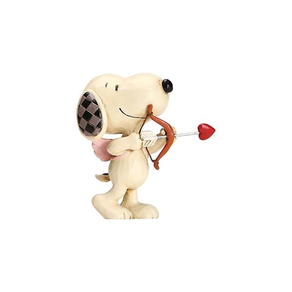 Enesco Peanuts Snoopy Cupid Love Miniature Figurine, 3 Inch, Multicolor | Hand-Painted