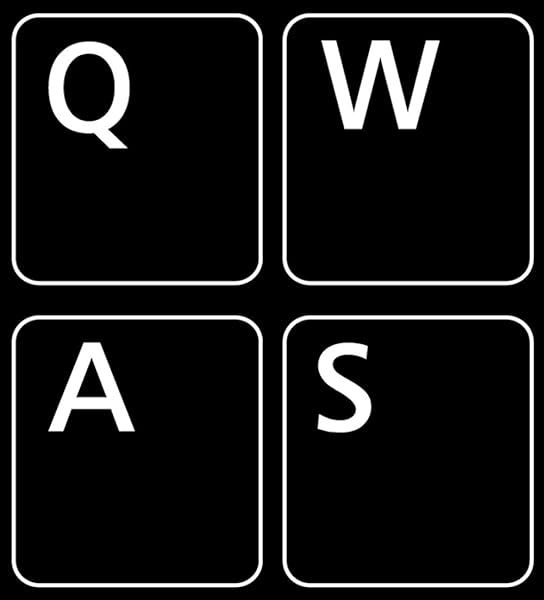 Non-Transparent Black Keyboard Stickers 11x13mm - Enhance Your English US Typing Experience
