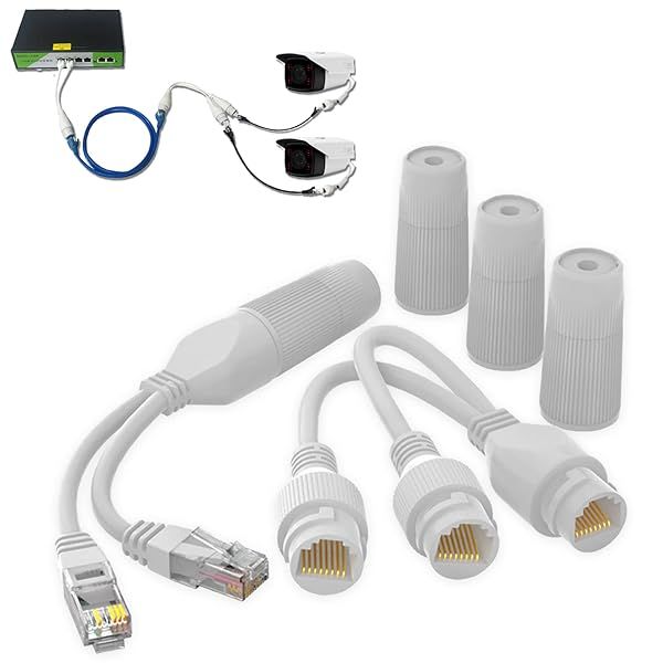Waterproof PoE Ethernet Splitter: Connect 2 IP Cameras with 1 Network Cable Efficiently