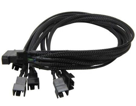 Evercool EC-DF001 17.72 Inch PWM Braided Fan Splitter for Multiple 4 Pin Fans