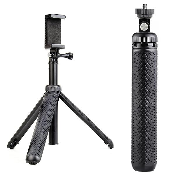 Extendable Selfie Stick & Tripod for GoPro Hero 12-3, ACASO, SJCAM - Perfect for Action Cameras & Smartphones