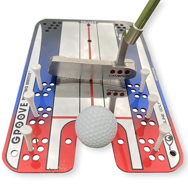 EyeLine Golf Groove Putting Alignment Mirror: Portable, Durable Training Aid for Indoor & Outdoor Practice