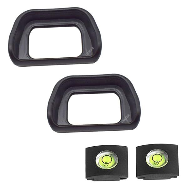 2-Pack Eyepiece Eyecup for Sony Alpha A6100 A6300 A6000 NEX-6 NEX-7 - ULBTER FDA-EP10 with Hot Shoe Cover