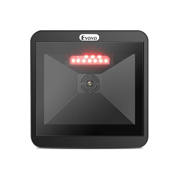 Eyoyo Hands-Free 2D QR Barcode Scanner Automatic Reader for ID Cards Driver's Licenses Passports Ideal for Supermarkets Libraries Retail Stores