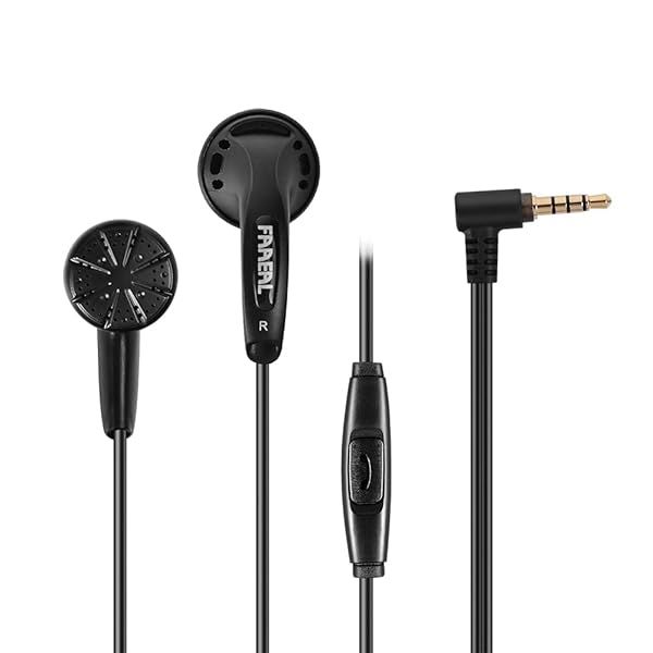 FAAEAL Iris Ancestor In-Ear Earphones: Super Bass Wired Headphones with HD Mic for Smartphones - Balanced Sound & Comfort