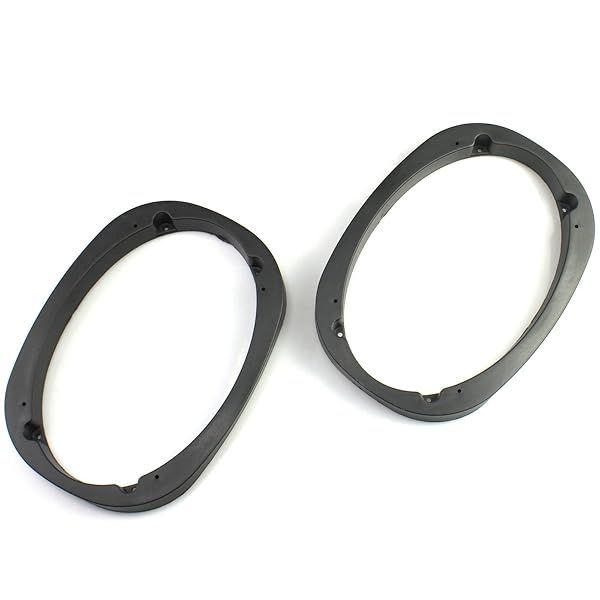 FDXGYH 2 Pcs 6" X 9" Auto Car Universal Fit ABS Speaker Spacers Car Stereo Speaker Spacer Adaptor Ring Mounting Bracket (Black)