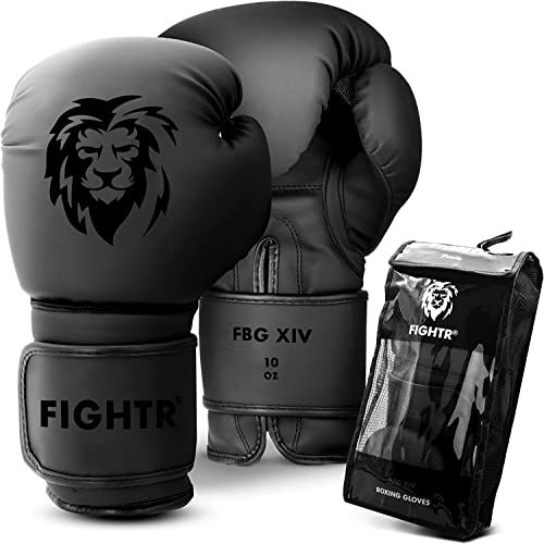 FIGHTR® Boxing Gloves: Ultimate Protection & Stability for Boxing, MMA, Muay Thai | Sizes 8-16 oz with Carry Bag