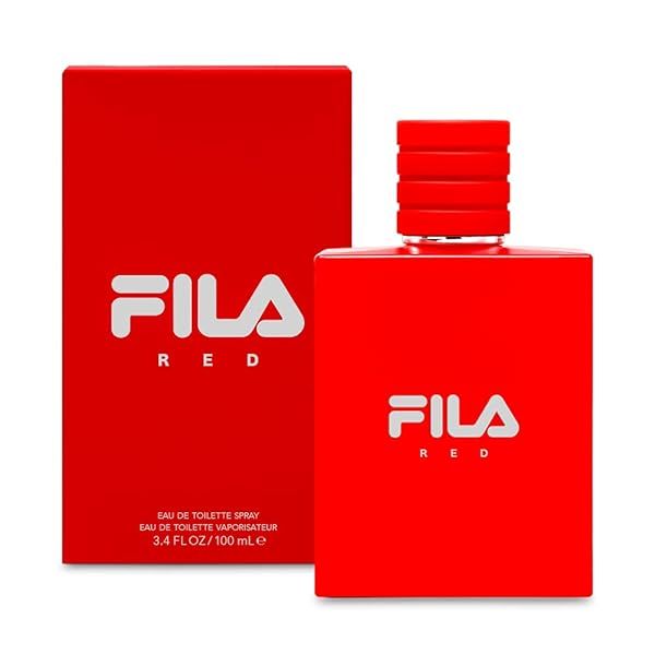 FILA RED Fragrance for Men - Sporty Eau de Toilette with Bergamot, Jasmine & Sandalwood - Perfect Day or Night Scent - 3.4 oz