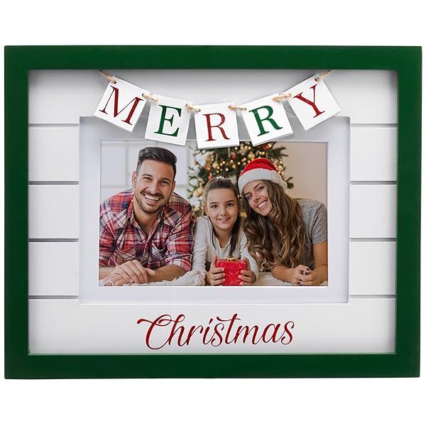 FINE PHOTO GIFTS Merry Christmas Picture Frame 6x4 or 7x5 Perfect Holiday Gift