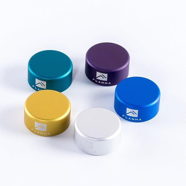 FLAMMA Footswitch Topper Pedal Button Covers for Guitar Effects Anti-Slip Metal Caps Easy Installation Fits Most Pedals