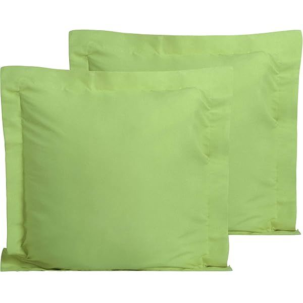 FLXXIE Microfiber European Pillow Shams Set of 2 Soft Sage Green Euro Sham Covers 26x26 Inches Fade Wrinkle Shrinkage Resistant