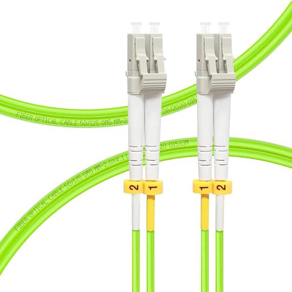 FLYPRO Fiber 0.2M OM5 LC to LC Patch Cable 40GB 100GB Duplex 50/125um Multimode LSZH High Performance Fiber Optic Cable