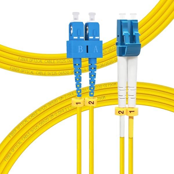 FLYPRO Fiber 3M OS2 SC to LC Patch Cable 1m to 50m Single Mode Duplex 9/125um SMF Fiber Optic Cord LSZH 3Meter 10ft