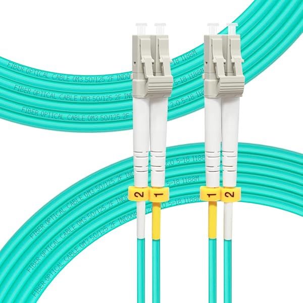 FLYPRO Fiber LC to LC Patch Cable OM3 8M 10GB Multimode Duplex 50/125um Fiber Optic Cord for High Speed Networking