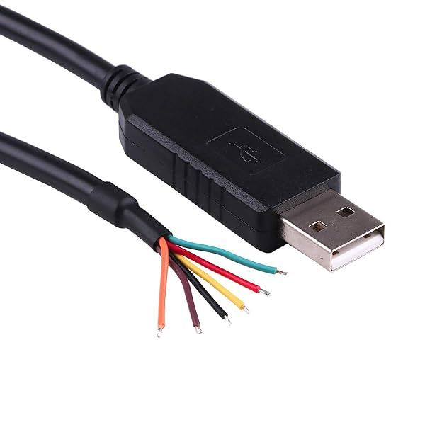 FT232RL USB to 3.3V TTL Serial Converter Cable - 6FT, End Stripped, Compatible with TTL-232R-3V3-WE for Flash Programming
