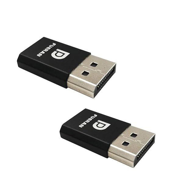 FUERAN DP Display Emulator: 2K & 4K EDID Dummy Plug for Headless Setup - Compatible DisplayPort 2560x1600 & 4096x2160