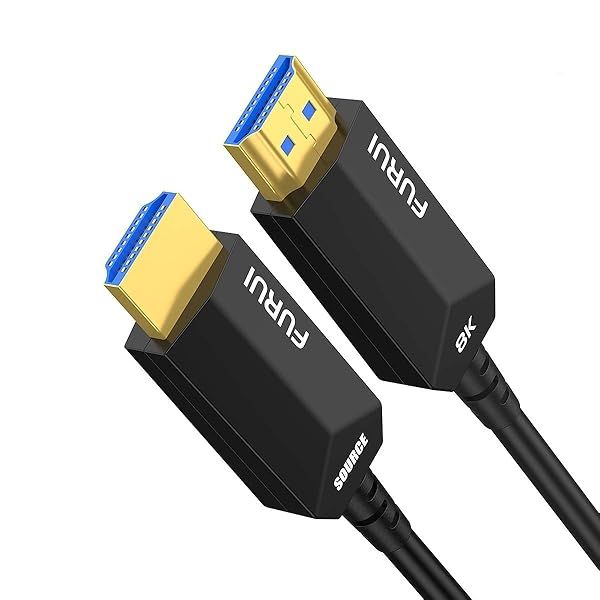 FURUI 8K Fiber HDMI Cable 25ft, Fiber Optic HDMI 2.1 Cable 8K@60Hz,4K@120Hz, 48Gbps, Dynamic HDR, eARC, BT 2020 Compatible with RTX 3080/3090 Xbox Series X PS5 Denon AV Receiver LG Samsung Sony TV