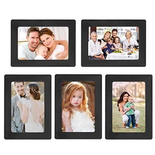 FYY Picture Frame 3.5x5, 5 Pack Magnetic Photo Frames for Refrigerator, Magnetic Picture Frames suitable for Fridge, Dishwasher, Locker and Office