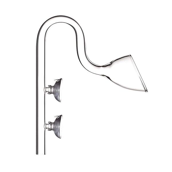 FZONE Aquatic Glass Lily Pipe Outflow Suction for Aquarium Plant and Marine Filter 1/2 inch Tubing