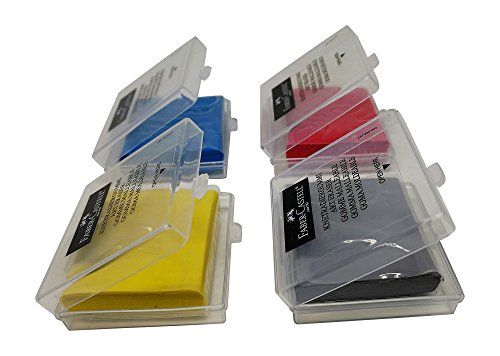 Faber-Castell Knead Erasers - Large 4 Pack in Assorted Colors for Drawing & Art
