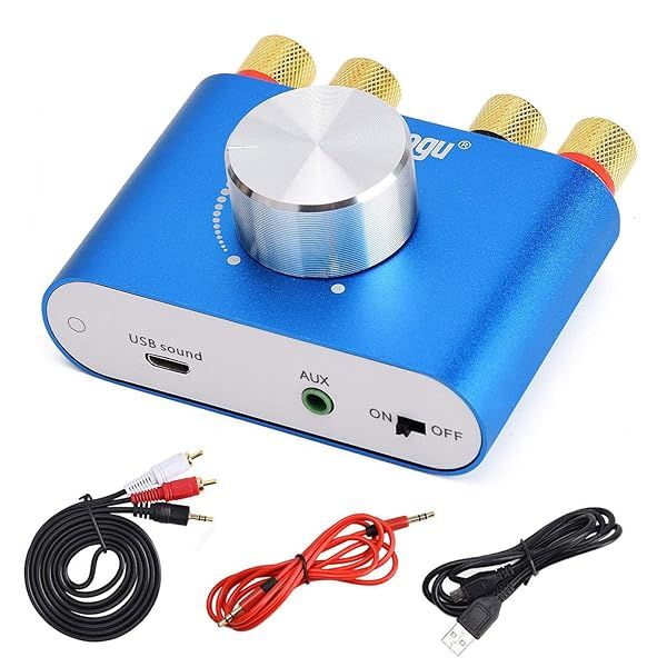 F900 Blue Audio Power Amplifier 50W Mini Dual Channel Bluetooth Stereo Amplifier Wireless Digital HiFi Receiver DC 12V