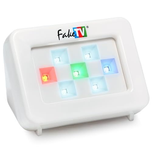 FakeTV FTV-7 White Advanced Home Security Television Simulator Energy Saving LED Theft Deterrent Dummy TV Program Simulation