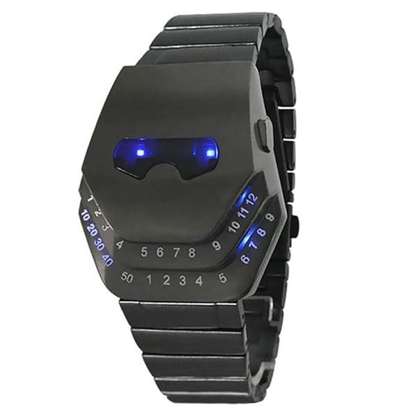 Fanmis Men's Casual Watch with Snake Head Design and Blue LED Light Unique Style Gadgets for Everyday Use