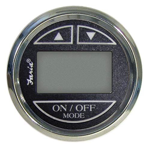 Faria 13750 Chesapeake Stainless Steel Depth Sounder with Transom Mounted Transducer - SN2011-2, Black