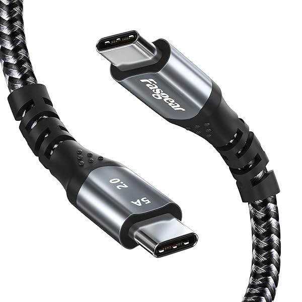 Fasgear 3ft USB C to USB C Cable - 100W PD Fast Charger for MacBook Pro, Galaxy S21, iPad Pro & More