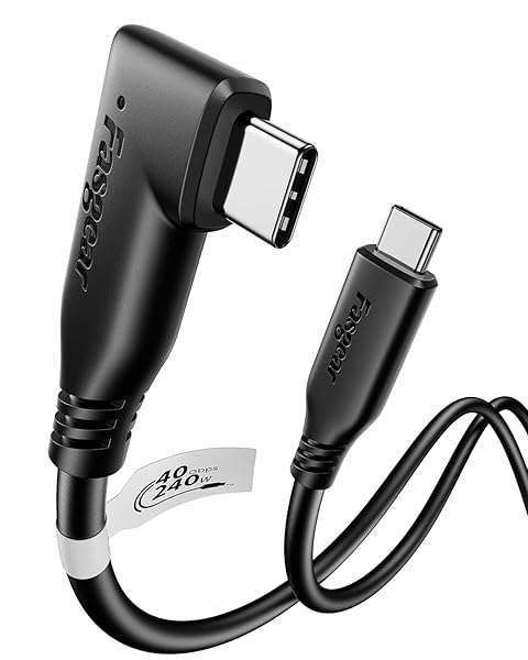 Fasgear USB4 Cable 40Gbps - 3.3ft Type C to C, 240W Fast Charging, 8K/4K Support for All USB-C & Thunderbolt Devices