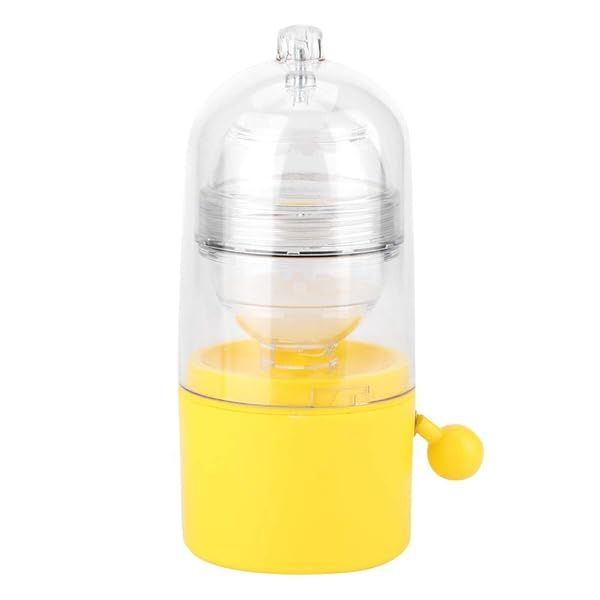 Fdit Portable Egg Scrambler Shaker Whisk Hand Powered Golden Egg Maker for Mixing Eggs Yolk and White Kitchen Gadget