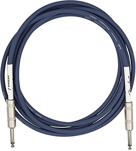 Fender 10 Original Series Instrument Cable Straight Midnight Blue 1 Pack for Electric Guitar Bass Guitar and Pro Audio