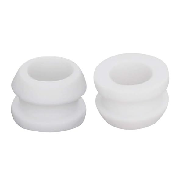 Fielect 100Pcs White Rubber Grommets 6mm Inner Diameter Oil Resistant for Wiring and Cable Management