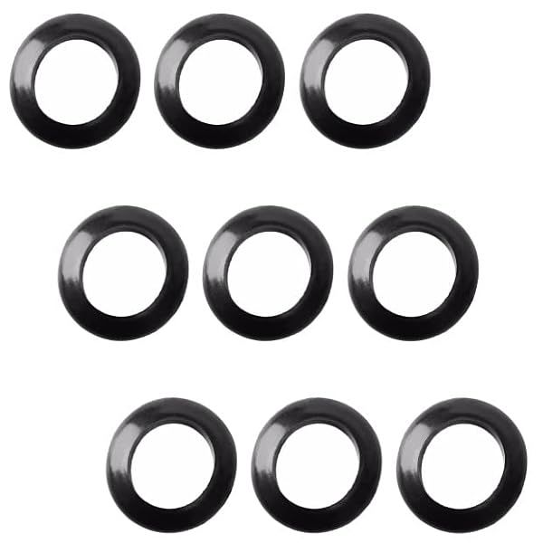 Fielect 200Pcs Rubber Grommets 20mm Inner Diameter Oil Resistant for Wiring and Cable Black