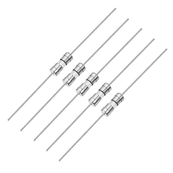 Fielect 20Pcs 250V 2.5A Slow Blow Axial Lead Glass Fuses 3.6x10mm Time Delay Fuses for Reliable Circuit Protection