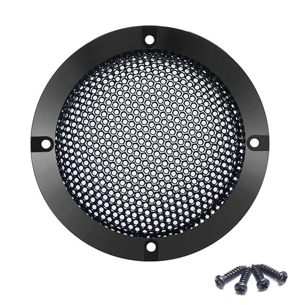 Fielect 3 Inch Speaker Grill Mesh Subwoofer Guard Cover Black Metal Trim with Screws Audio Accessories