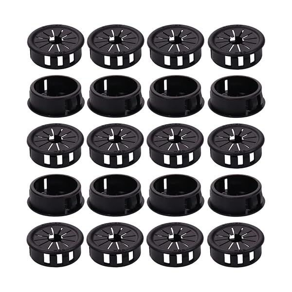 Fielect 30Pcs Black Cable Hose Snap Bushing Grommet Protector 28mm Mounted Dia Locking Grommet for Effective Cable Management