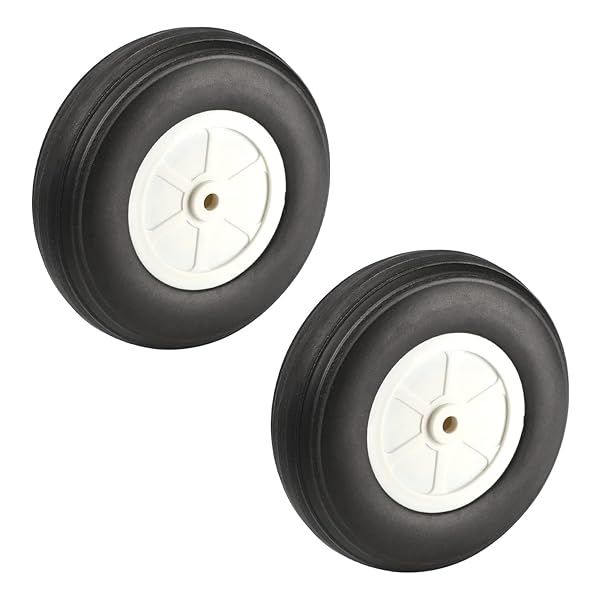 "Fielect 3.5" Super Light Sponge Tire & Wheel Set for RC Cars & Airplanes - 2 Pcs Tail Wheel Tires"