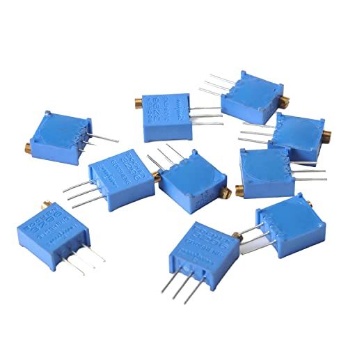Fielect 50Pcs 5K Ohm Multiturn Trimmer Potentiometer High Precision Variable Resistor 3296W 3296W-1-502
