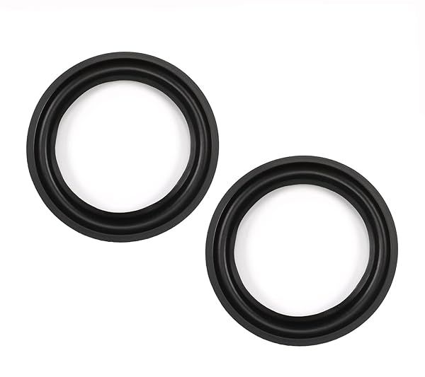 Fielect 6.5 Inch Speaker Rubber Edge Surround Rings Replacement Parts for DIY Speaker Repair 2pcs