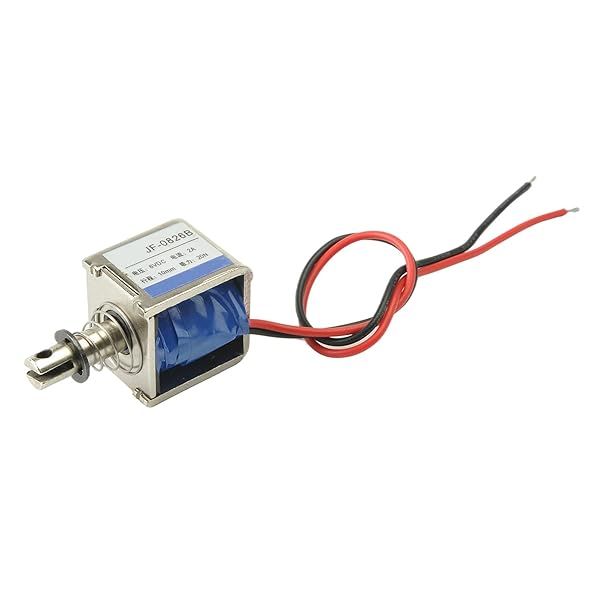 Fielect DC 6V 20N Push Pull Solenoid Electromagnet 2A 12W 10mm Stroke Open Frame Linear Motion JF-0826B-6V