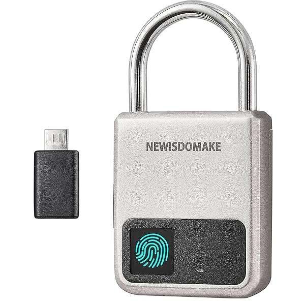 Secure Your Belongings: Smart Fingerprint Padlock with USB Charging for Luggage, Bikes, Lockers & More (Gold)
