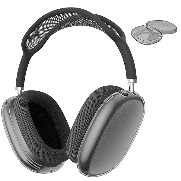 Fintie Clear TPU Case for AirPods Max - Anti-Scratch Protective Cover & Skin Protector (Clear Black)