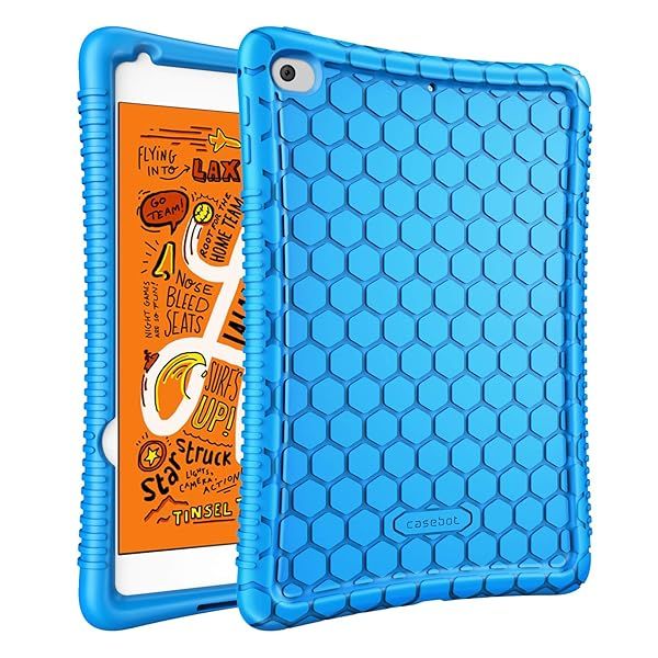 Fintie Silicone Case for iPad Mini 5/4 - Lightweight, Shockproof, Kids-Friendly Cover in Blue